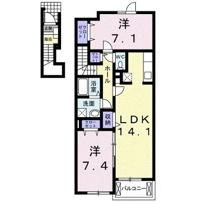 サンパティーク　Ⅰ 203【管理NO：1-015967301-02030】 ★家具家電は申し込み後に搬入しますの外観画像