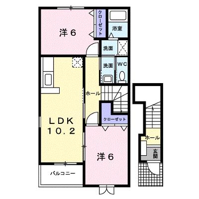 エスプワールＩ（アイ）Ⅱ 201【管理NO：1-012694802-02010】 ★家具家電は申し込み後に搬入します★の外観画像