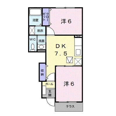 エレガンス・Ｋ　Ⅰ 102【管理NO：1-012275101-01020】 ★家具家電は申し込み後に搬入します★の外観画像