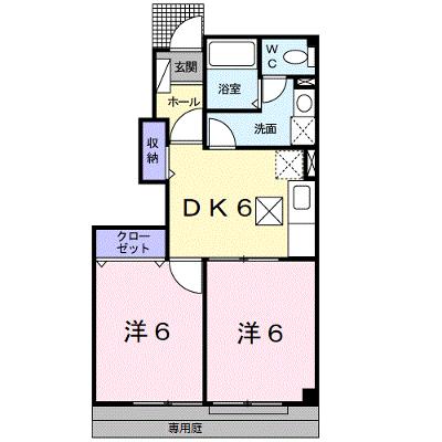 ジェルメ・コリーヌ　Ⅱ 102【管理NO：1-012174602-01020】 ★家具家電は申し込み後に搬入しますの外観画像