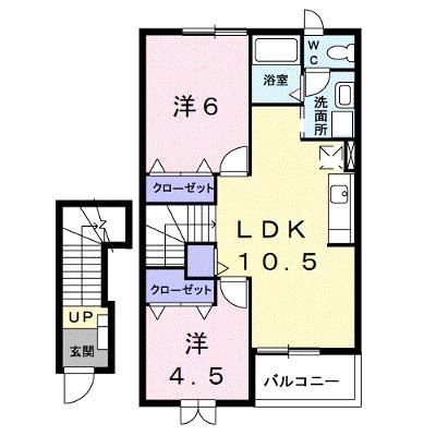 フィオレンテⅡ 203【管理NO：1-012103202-02030】 ★家具家電は申し込み後に搬入します★の外観画像