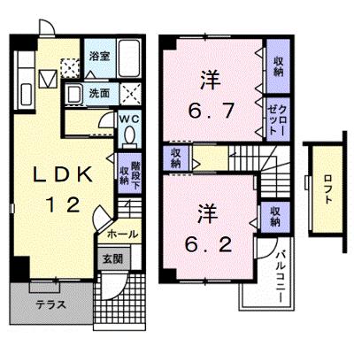 ソレイユＭⅢ 101【管理NO：1-012052502-01010】 ★家具家電は申し込み後に搬入しますの外観画像