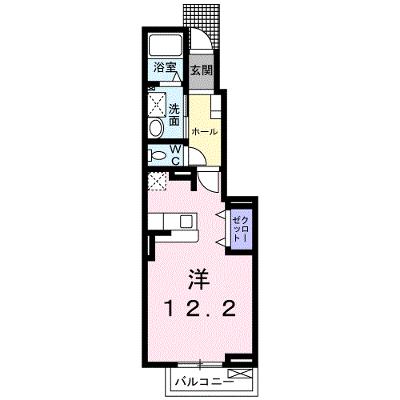 カサデプラシードⅡ 103【管理NO：1-011883602-01030】 ★家具家電は申し込み後に搬入します★の外観画像
