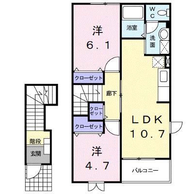 チェリークイーン 205【管理NO：1-011081101-02040】 ★家具家電は申し込み後に搬入します★の外観画像