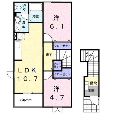 チェリークイーン 201【管理NO：1-011081101-02010】 ★家具家電は申し込み後に搬入しますの外観画像