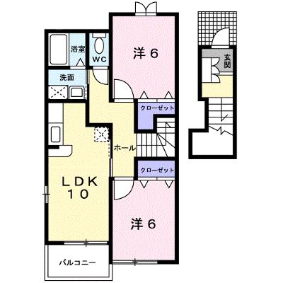 ミニョンパンセⅡ 203【管理NO：1-013172501-02030】 ★家具家電は申し込み後に搬入しますの外観画像