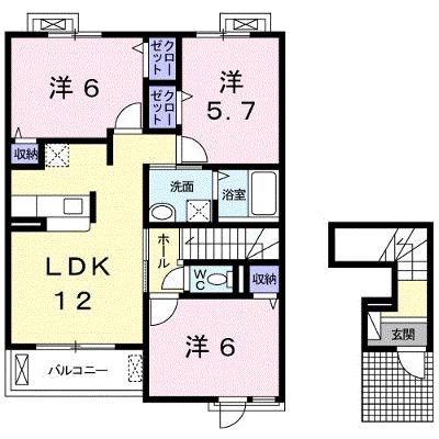 グランデ喜里 202【管理NO：1-022215701-02020】 ★家具家電は申し込み後に搬入します★の外観画像