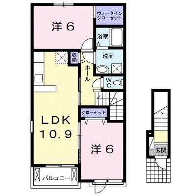 アレグリア 201【管理NO：1-020462001-02010】 ★家具家電は申し込み後に搬入しますの外観画像