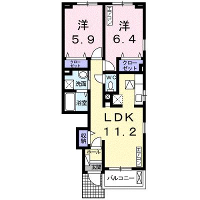 シャン・ノール　Ⅶ 105【管理NO：1-019958501-01040】 ★家具家電は申し込み後に搬入します 2026年08月中旬入居可能の外観画像