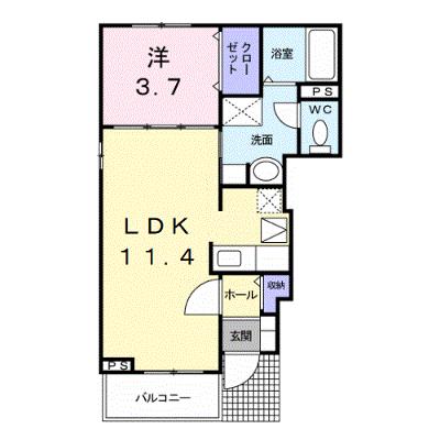 アヴェニール岩出Ⅱ 101【管理NO：1-015692502-01010】 2026年08月上旬入居可能の外観画像