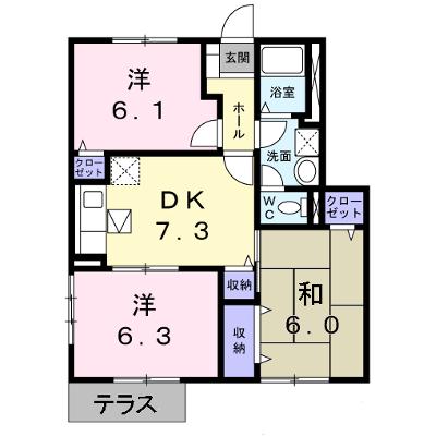 リヴィエール岩出Ⅱ 103【管理NO：1-009795302-01030】 ★家具家電は申し込み後に搬入します★の外観画像