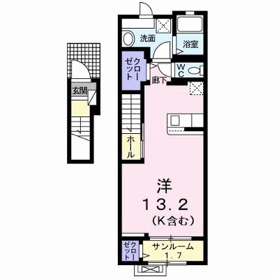 ロンシャン 202【管理NO：1-026328401-02020】 ★家具家電は申し込み後に搬入しますの外観画像