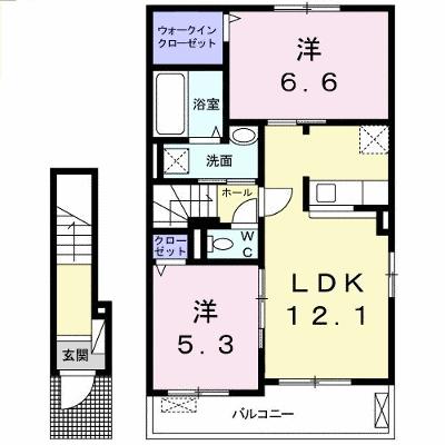 フィチュール　Ａ 202【管理NO：1-025098801-02020】 ★家具家電は申し込み後に搬入します 2026年08月上旬入居可能の外観画像