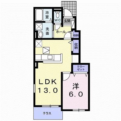 ルーベル論田Ｃ 105【管理NO：1-022262303-01040】 ★家具家電は申し込み後に搬入します★の外観画像