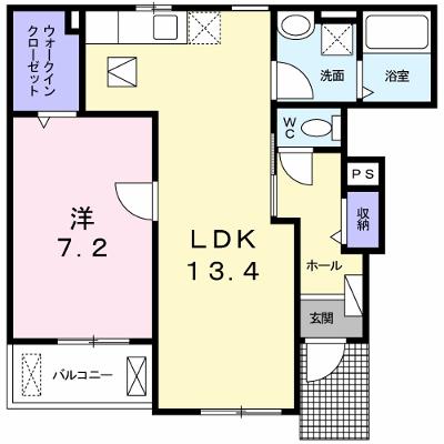 レヴェランスＢ 102【管理NO：1-020202802-01020】 ★家具家電は申し込み後に搬入しますの外観画像