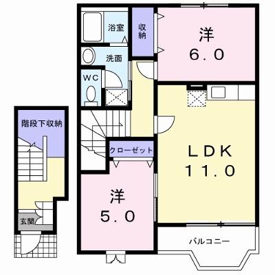 Ｌａｗ　Ｆｌｏｗｅｒ 202【管理NO：1-010535801-02020】 ★家具家電は申し込み後に搬入しますの外観画像