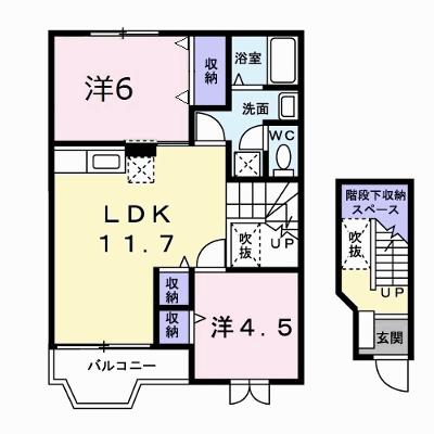 シャンゼリゼ弐番館 202【管理NO：1-009378501-02020】 ★家具家電は申し込み後に搬入しますの外観画像