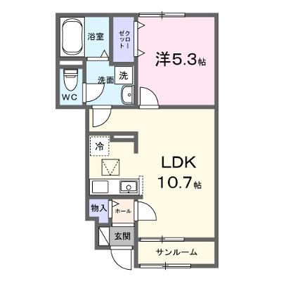 ポルト・ボヌールＫ　Ⅱ 102【管理NO：1-028666502-01020】 ★家具家電は申し込み後に搬入します★ ★2026年10月上旬入居可能★の外観画像