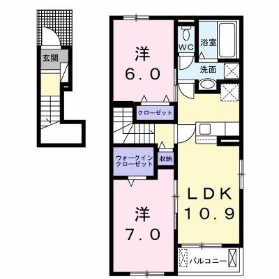 メゾン・ド・ＡＴＵ　Ｂ 201【管理NO：1-026358502-02010】の外観画像