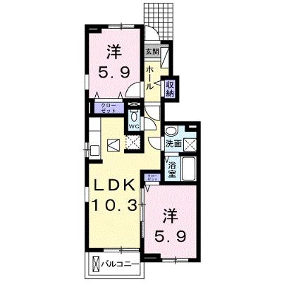 グランレジデンス　国府　Ｂ－Ⅰ 105【管理NO：1-024031001-01040】 ★家具家電は申し込み後に搬入します★の外観画像
