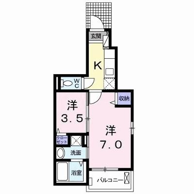 アグレアーブルＢ 101【管理NO：1-023820402-01010】 ★家具家電は申し込み後に搬入します★の外観画像