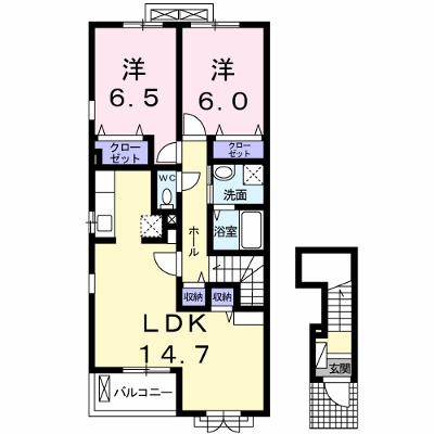 ロータス南島田Ｄ 201【管理NO：1-023262901-02010】 ★家具家電は申し込み後に搬入します★の外観画像