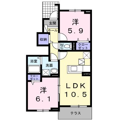 トビアスガーデン南沖洲Ｂ 102【管理NO：1-023174202-01020】 ★家具家電は申し込み後に搬入します★の外観画像
