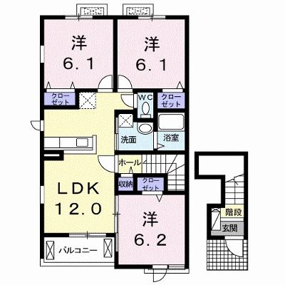 ブランジュ　Ⅱ 201【管理NO：1-022888502-02010】 ★家具家電は申し込み後に搬入します★の外観画像
