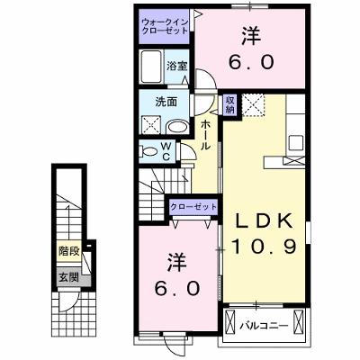 フルール　蘭Ⅱ　Ａ 202【管理NO：1-021391901-02020】 ★家具家電は申し込み後に搬入します 2026年07月中旬入居可能の外観画像