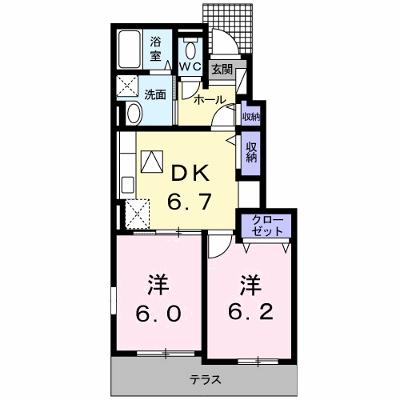 ラ　ルーチェ　Ａ 103【管理NO：1-021042301-01030】 ★家具家電は申し込み後に搬入しますの外観画像