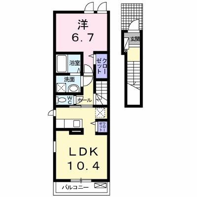 メゾン・エスポワール 203【管理NO：1-017962201-02030】 ★家具家電は申し込み後に搬入します★の外観画像