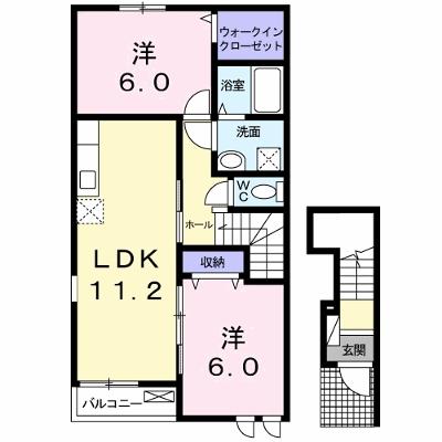 メゾンド　Ｋ２ 201【管理NO：1-017257901-02010】 ★家具家電は申し込み後に搬入しますの外観画像