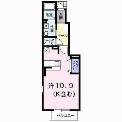 Ｖｉｌｌａ鶴島Ｂ 102【管理NO：1-016493402-01020】 ★家具家電は申し込み後に搬入します★の外観画像