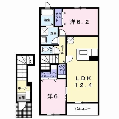 メゾン・ラ・フォンテーヌ 202【管理NO：1-013542301-02020】 ★家具家電は申し込み後に搬入しますの外観画像