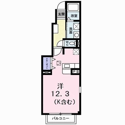 シャン・ド・フルール　Ｂ 101【管理NO：1-012342002-01010】 ★家具家電は申し込み後に搬入しますの外観画像