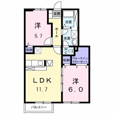 カサ　モデルナ　Ⅰ 102【管理NO：1-011640701-01020】 ★家具家電は申し込み後に搬入します★の外観画像