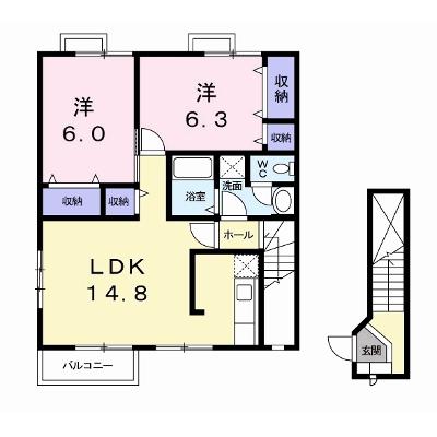 サンシェール　Ｂ 201【管理NO：1-011538902-02010】 ★家具家電は申し込み後に搬入しますの外観画像