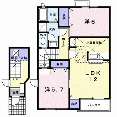 バーシア鳴門　Ｂ 201【管理NO：1-009426202-02010】 ★家具家電は申し込み後に搬入しますの外観画像