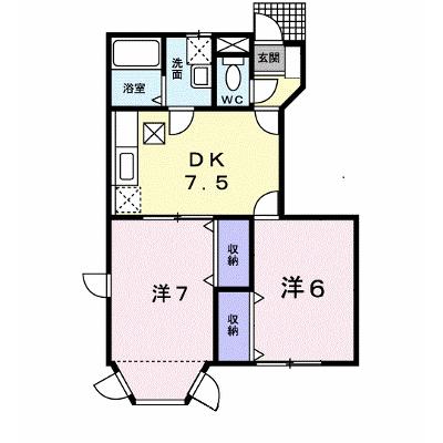 クレストール北島　Ｃ 103【管理NO：1-006394203-01030】 ★家具家電は申し込み後に搬入しますの外観画像