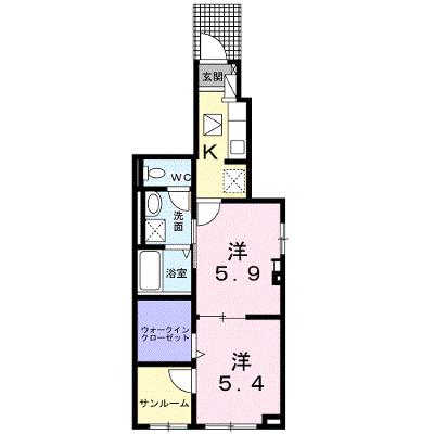 ザ・ビレッジグリーン福岡町Ⅱ 101【管理NO：1-026758202-01010】 ★家具家電は申し込み後に搬入しますの外観画像