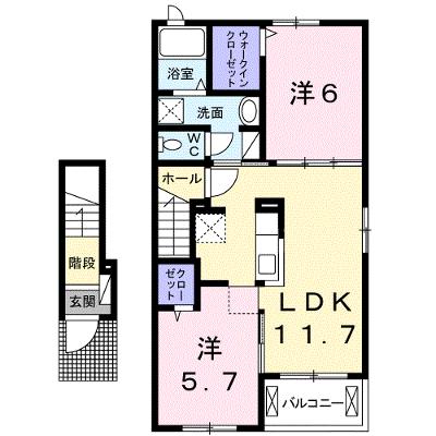 アルバーダⅡ 203【管理NO：1-021053802-02030】 ★家具家電は申し込み後に搬入します 2026年07月下旬入居可能の外観画像
