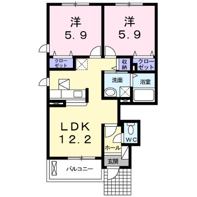 アリストガーデンⅡ 101【管理NO：1-019300302-01010】 ★家具家電は申し込み後に搬入しますの外観画像