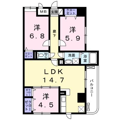 ディアコート　木太 901【管理NO：1-015141901-09010】 ★家具家電は申し込み後に搬入しますの外観画像