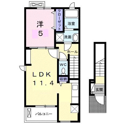 ルーベル上林　Ａ 201【管理NO：1-021056101-02010】 ★家具家電は申し込み後に搬入します★の外観画像