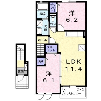 ポムドテールＴ 203【管理NO：1-018723101-02030】 ★家具家電は申し込み後に搬入します★の外観画像