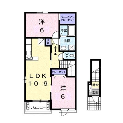 クレストールＫⅢ 201【管理NO：1-018718701-02010】 ★家具家電は申し込み後に搬入しますの外観画像