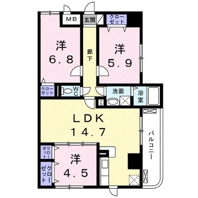 ディアコート　木太 801【管理NO：1-015141901-08010】 ★家具家電は申し込み後に搬入します 2026年08月中旬入居可能の外観画像