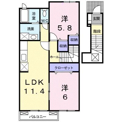 アルドーレ　Ⅱ 202【管理NO：1-014942902-02020】 ★家具家電は申し込み後に搬入しますの外観画像
