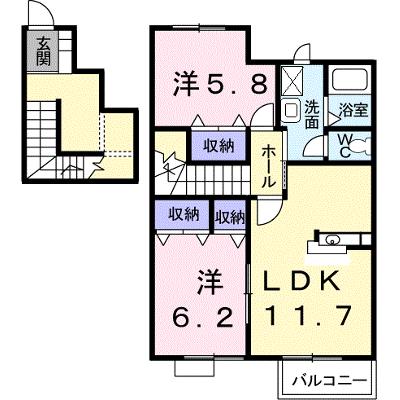 プラティーク長尾 202【管理NO：1-012609101-02020】 ★家具家電は申し込み後に搬入します 2026年07月下旬入居可能の外観画像