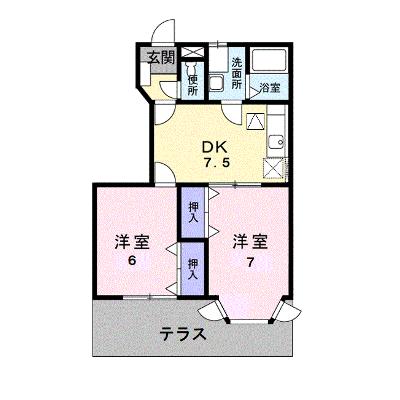 グランディール堀越　ⅡＢ 102【管理NO：1-011200602-01020】 ★家具家電は申し込み後に搬入しますの外観画像
